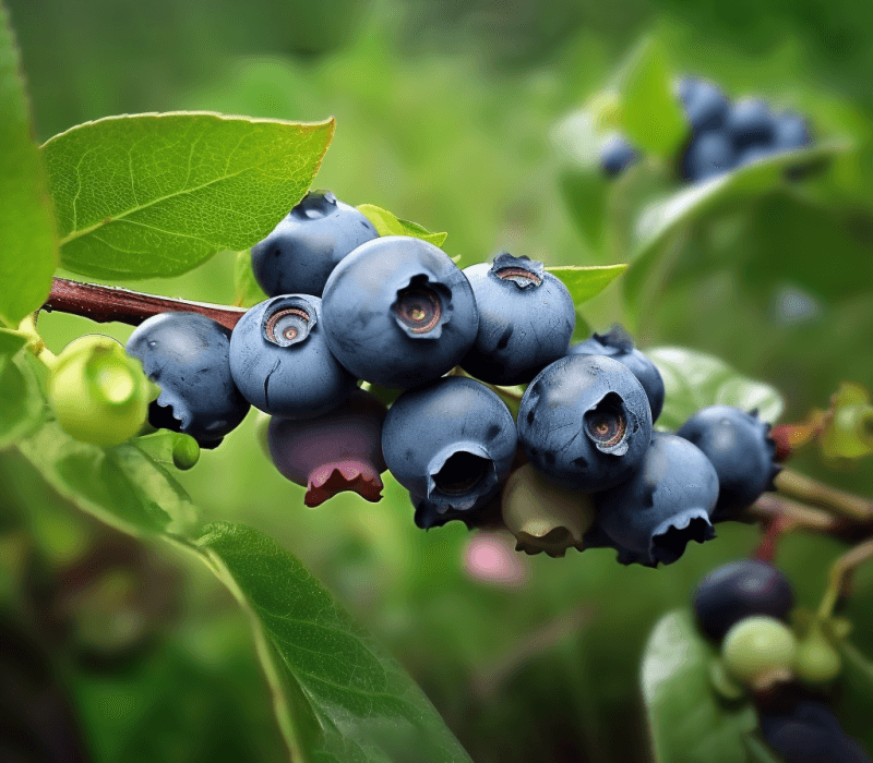 A stunning image of Bilberry, rich in anthocyanins, featured in Interstellar Blends for vision and cardiovascular support.