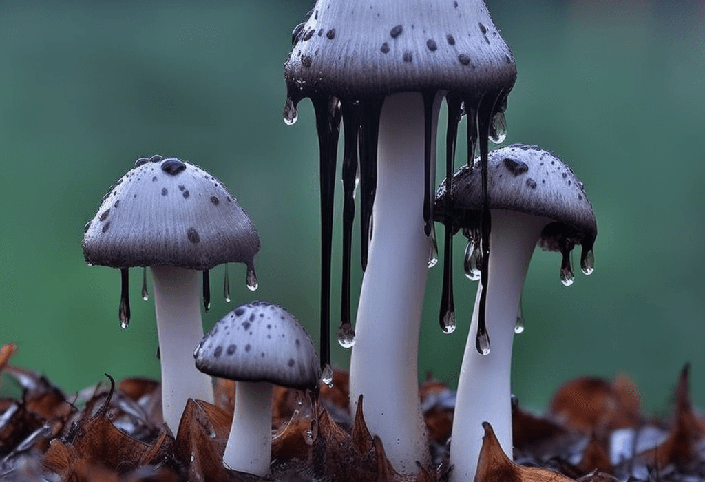 Coprinus comatus – A detailed image of Coprinus comatus (Shaggy Mane mushroom), found in Interstellar Blends for its immune-boosting effects.