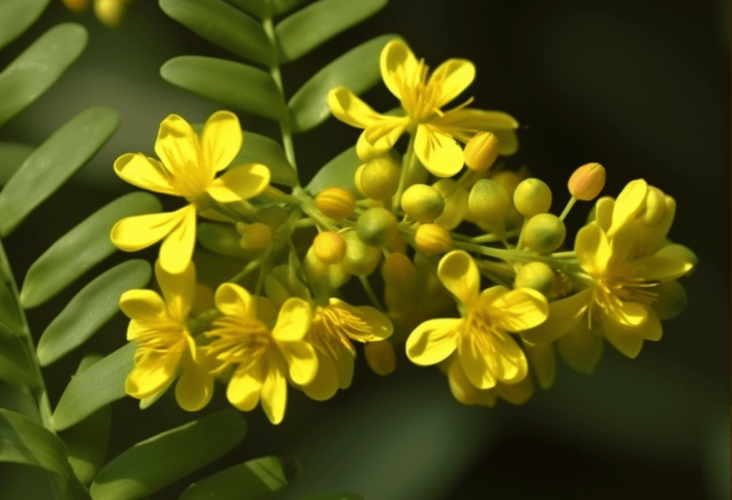 Cassia siamea Lamk (Siamese Senna) – Traditional medicinal plant in Interstellar Blends, supporting digestion, liver detoxification, and anti-inflammatory benefits.