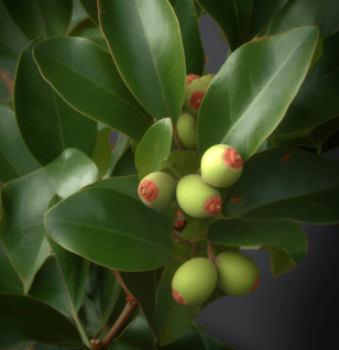 Ficus-Deltoidea – A close up of Ficus-Deltoidea, a plant in Interstellar Blends for anti-inflammatory and wound-healing properties.