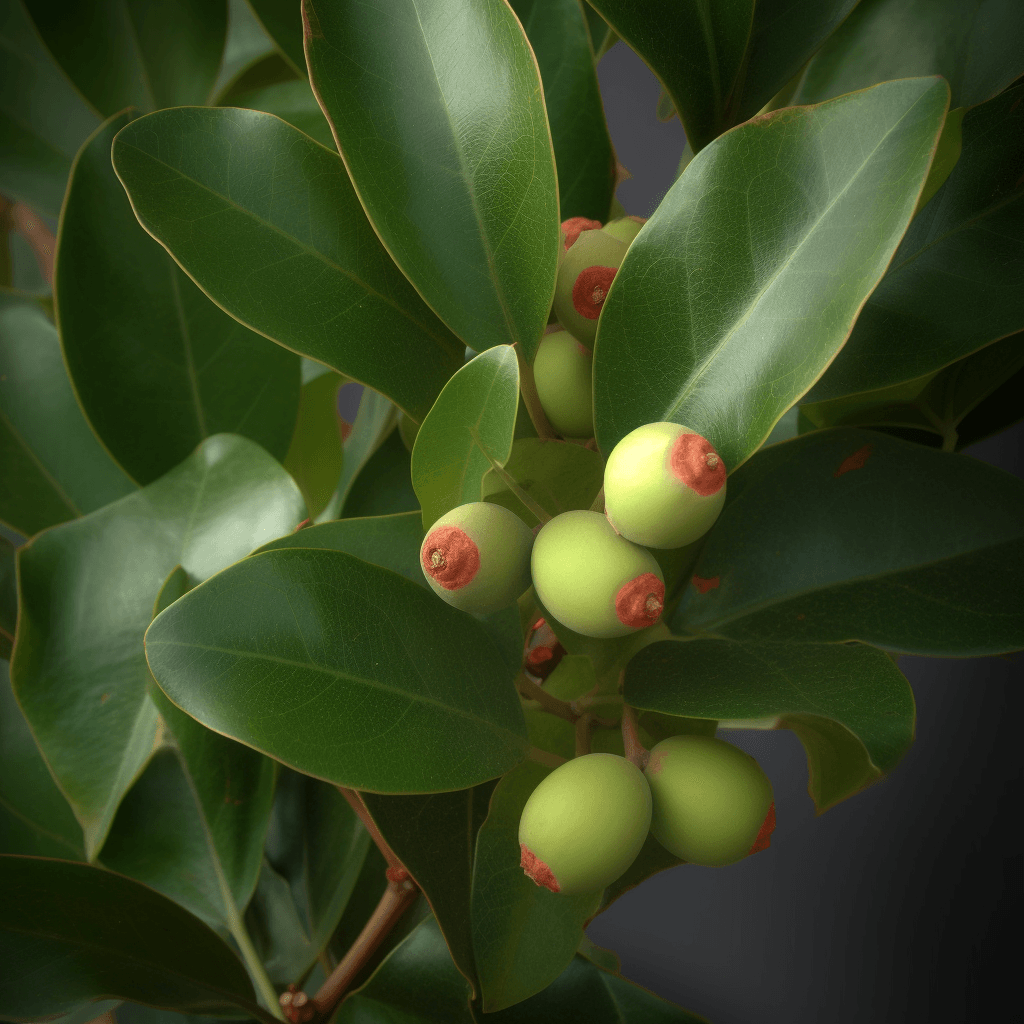 Ficus-Deltoidea – A close up of Ficus-Deltoidea, a plant in Interstellar Blends for anti-inflammatory and wound-healing properties.