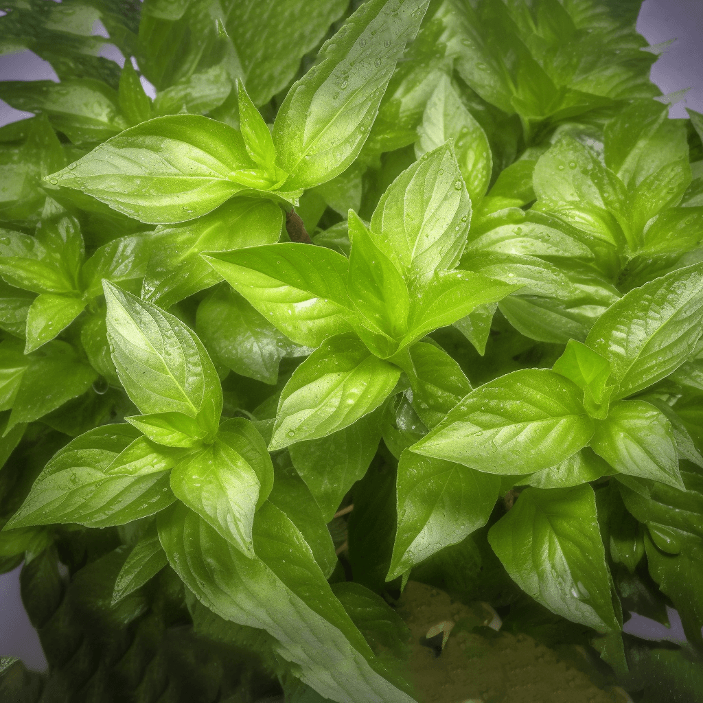 Gynura procumbens – A close-up of Gynura procumbens (Longevity Spinach), a powerful antioxidant-rich herb in Interstellar Blends for blood sugar regulation and cardiovascular health.