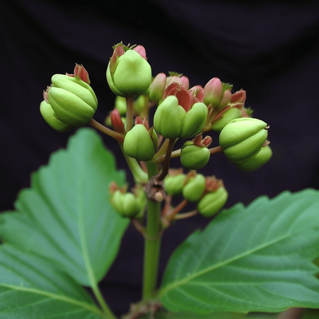 Jatropha gossypiifolia – A high-quality capture of Jatropha gossypiifolia, a plant in Interstellar Blends recognized for its traditional medicinal uses.
