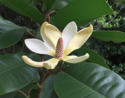 Magnolia officinalis – A high-resolution image of Magnolia bark, a traditional herb in Interstellar Blends for stress relief and neuroprotection.