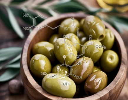 Oleuropein – A vibrant shot of Oleuropein, an olive-derived polyphenol in Interstellar Blends for cardiovascular and anti-inflammatory support.