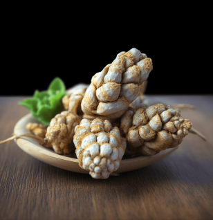 Panax notoginseng – A close-up of Panax notoginseng, an adaptogenic herb in Interstellar Blends known for blood circulation and recovery.