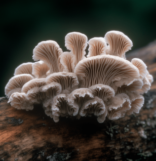 Schizophyllum commune – A high-resolution capture of Schizophyllum commune, a medicinal mushroom in Interstellar Blends for immune function and cellular repair.