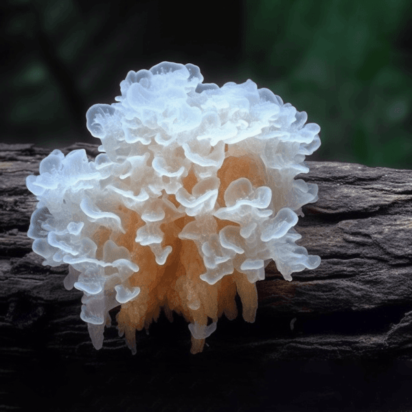 Tremella fuciformis (Snow Fungus, Silver Ear Mushroom) – Hydrating and immune-boosting mushroom in Interstellar Blends, supporting skin health, hydration, and antioxidant protection.