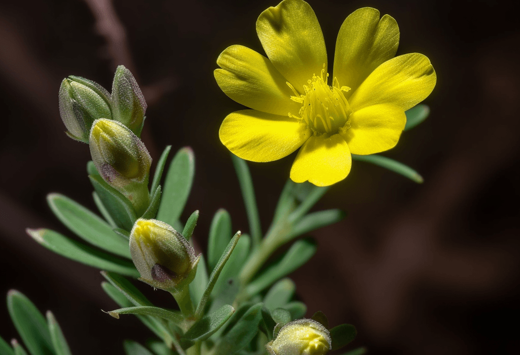 Tribulus terrestris – A striking capture of Tribulus terrestris, an herb in Interstellar Blends for hormonal balance and stamina.