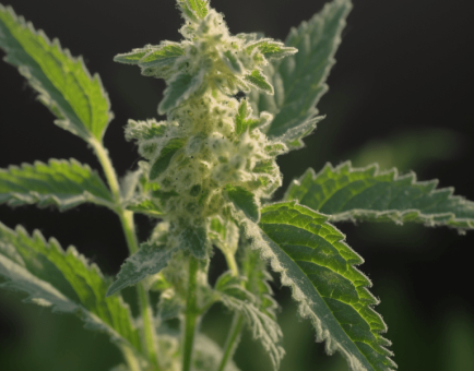 Stinging Nettle (Urtica dioica) – Anti-inflammatory herb in Interstellar Blends, promoting joint health, allergy relief, and urinary function.