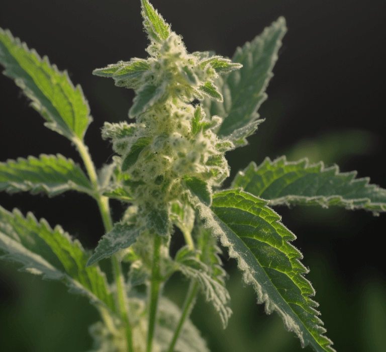 Stinging Nettle (Urtica dioica) – Anti-inflammatory herb in Interstellar Blends, promoting joint health, allergy relief, and urinary function.