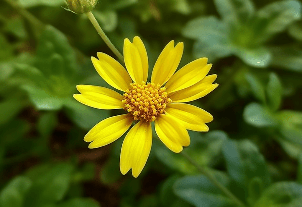 Wedelia chinensis – A vibrant shot of Wedelia chinensis, an herb in Interstellar Blends known for hair growth and liver protection.