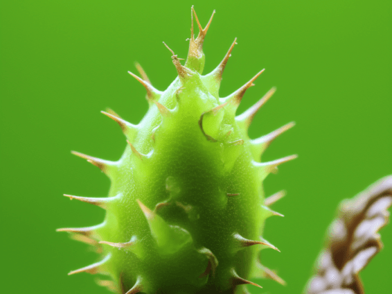 Xanthium sibiricum (Siberian Cocklebur) plant illustration, a traditional Chinese medicinal herb featured in Interstellar Blends' herbal formulas, known for its sinus-relieving, anti-inflammatory, and analgesic properties