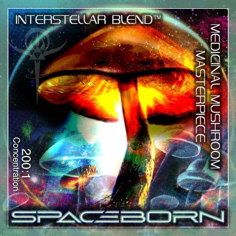 SPACEBORN is a groundbreaking 200:1 medicinal mushroom masterpiece designed to supercharge your spiritual and phyiscal wellbeing. Featuring an extensively researched combination of mushroom extracts including Lion’s Mane for unparalleled cognitive enhancement and nerve regeneration, Agaricus bisporus for immune defense and cholesterol balance, Cordyceps militaris to amplify energy and endurance, and Reishi for anti-inflammatory and stress relief. SPACEBORN is your ultimate ally for holistic health, delivering unparalleled vitality, mental clarity, and elevated resilience—empowering you to thrive at your highest potential.