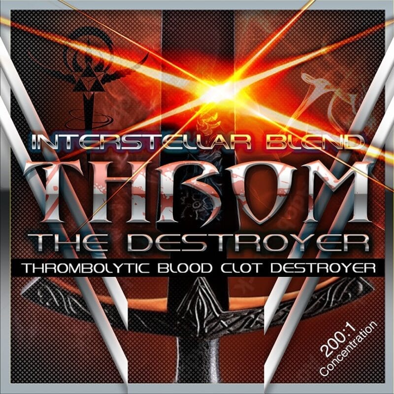 thrombolytic-interstellar-blends | INTERSTELLAR BLENDS thrombolytic is a scientifically-backed herbal blend designed for those seeking a natural way to support cardiovascular health. Combining powerful botanicals like Achyranthes bidentata, known for promoting healthy blood flow, and Salvia miltiorrhiza, recognized for its anticoagulant properties and ability to reduce thrombosis and cardiac inflammation, this formula works to enhance heart function and reduce the risk of complications. With its focus on improving circulation and addressing inflammation, THROM offers a thoughtful, natural solution for maintaining a healthy heart. Designed to aid in thrombolytic therapy, it provides targeted support for dissolving clots and restoring vascular health.