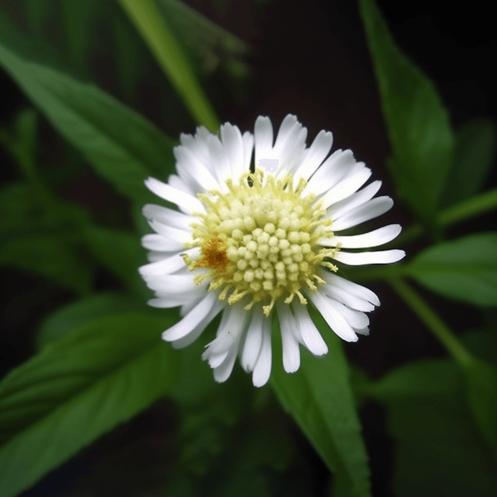 Eclipta alba (False Daisy) – Ayurvedic herb in Interstellar Blends, promoting hair growth, liver detox, and brain health.