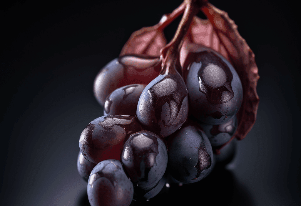 Grape (Vitis vinifera) – A vivid shot of Grapes, a potent antioxidant in Interstellar Blends for cardiovascular health.