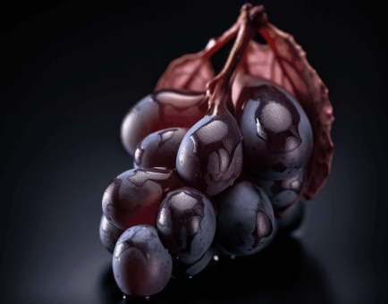Grape (Vitis vinifera) – A vivid shot of Grapes, a potent antioxidant in Interstellar Blends for cardiovascular health.