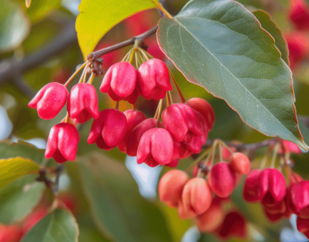 Euonymus alatus – A detailed image of Euonymus alatus, a traditional medicinal plant in Interstellar Blends known for its antioxidant properties.