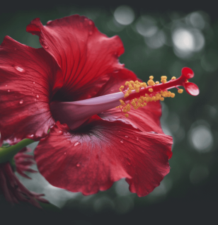 Hibiscus sabdariffa – A striking shot of Hibiscus flowers, included in Interstellar Blends for heart health and antioxidant properties.