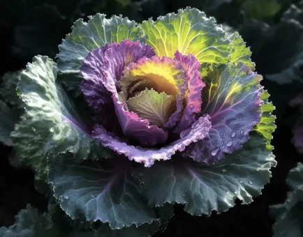 Brassica oleracea (Wild Cabbage, Cruciferous Vegetable Family) – Nutrient-rich vegetable in Interstellar Blends, supporting detoxification, hormonal balance, and antioxidant defense.